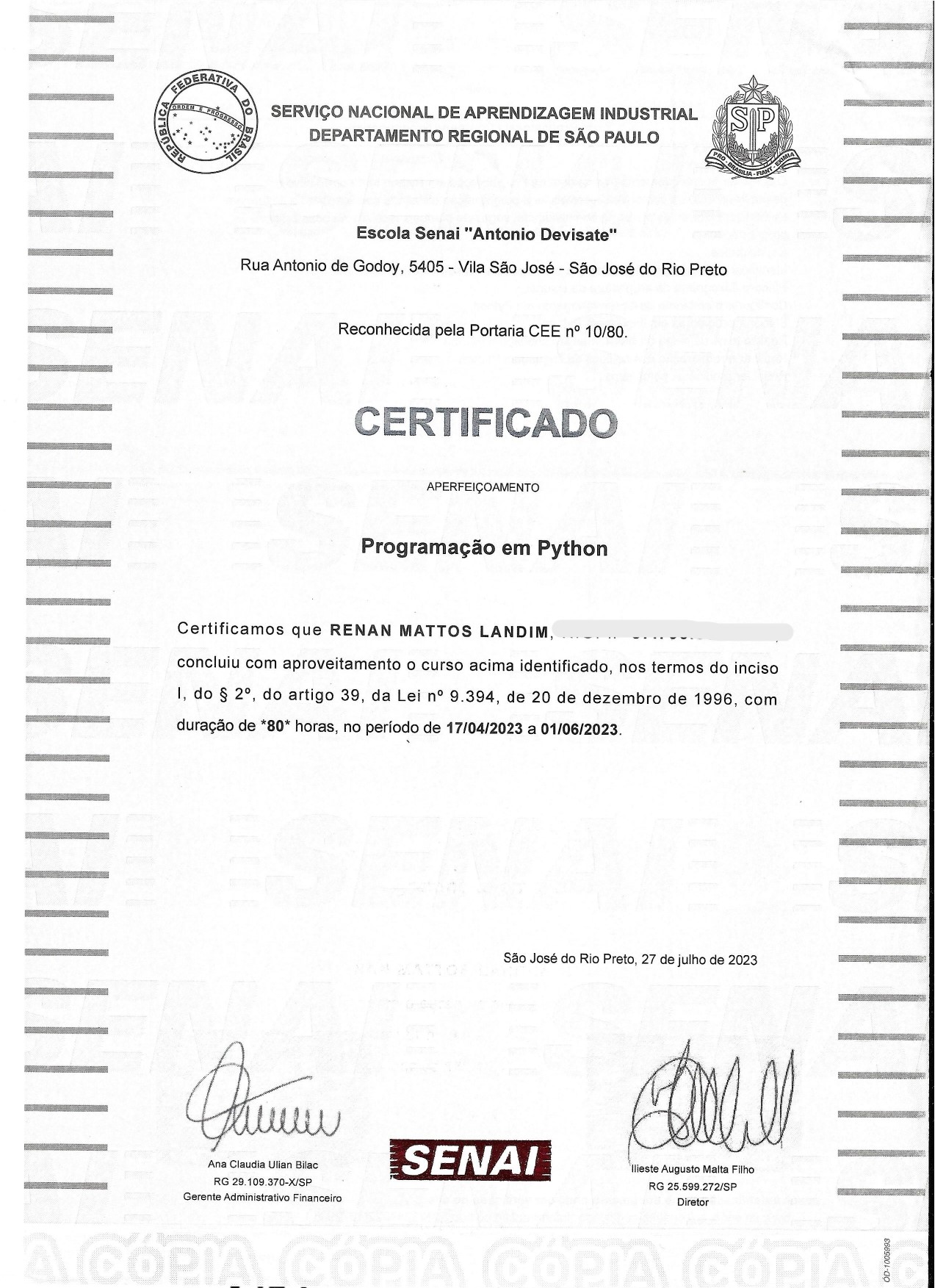 Certificado 2